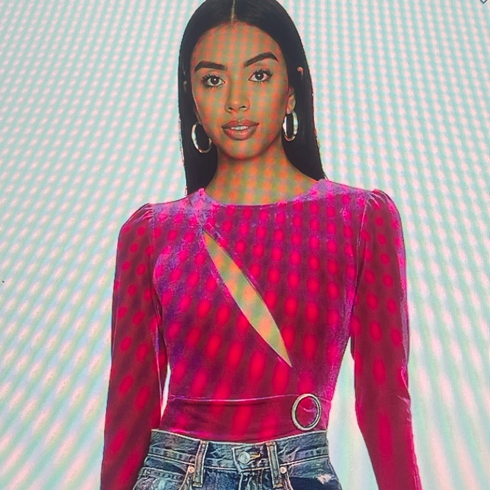 Pink cut out bodysuit